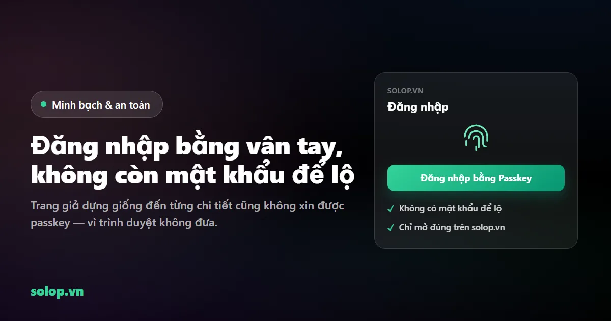 Đăng nhập bằng vân tay: passkey là gì và vì sao thầy cô nên bật