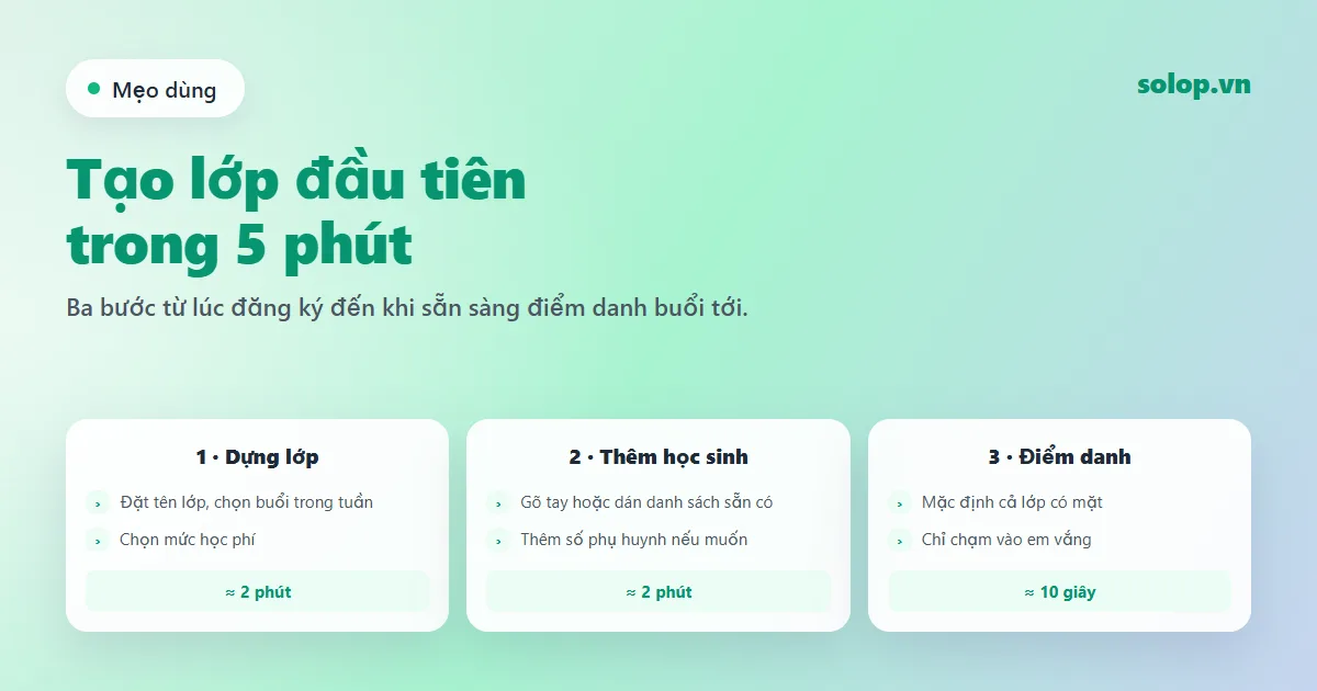 Tạo lớp đầu tiên trong 5 phút